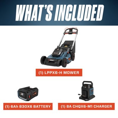 Image showing  60V Max 21 in. Cordless Brushless Lawn Mower, 6Ah Battery and 8A Charger Included, LPPX6-H