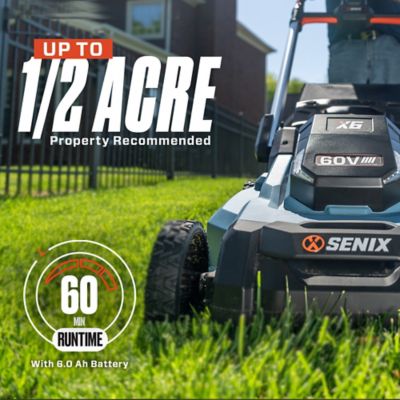 Image showing 8 th Senix 60V Max 21 in. Cordless Brushless Lawn Mower, 6Ah Battery and 8A Charger Included, LPPX6-H