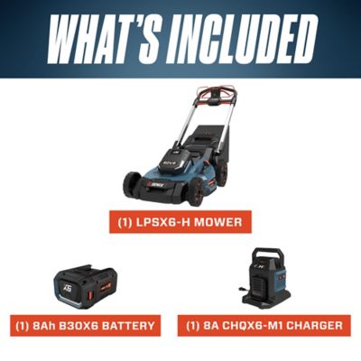 Image showing  60V Max 21 in. Cordless Brushless Self-Propelled Lawn Mower, 8Ah Battery and Charger Included, LPSX6-H
