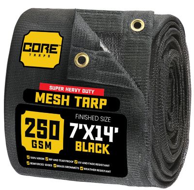 Core Tarps 7 ft. x 14 ft. Polyethylene Heavy Duty Mesh Tarp, UV Resistant, CT-801-7X14
