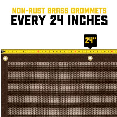 Image showing 6 th Core Tarps 12 ft. x 50 ft. Polyethylene Heavy Duty Mesh Tarp, UV Resistant, CT-802-12X50