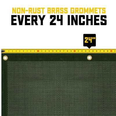 Image showing 6 th Core Tarps 50 ft. x 50 ft. Polyethylene Heavy Duty Mesh Tarp, UV Resistant, CT-803-50X50