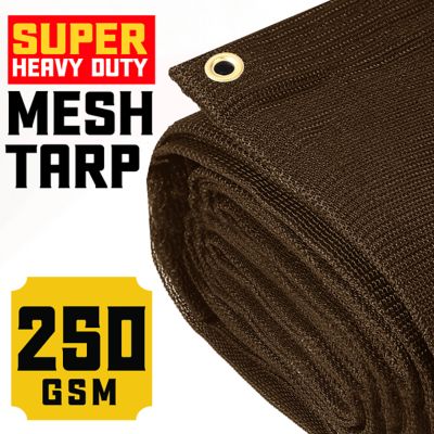 Image showing  30 ft. x 50 ft. Polyethylene Heavy Duty Mesh Tarp, UV Resistant, CT-802-30X50