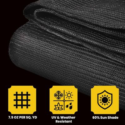 Image showing  12 ft. x 50 ft. Polyethylene Heavy Duty Mesh Tarp, UV Resistant, CT-801-12X50