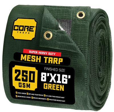 Core Tarps 8 ft. x 16 ft. Polyethylene Heavy Duty Mesh Tarp