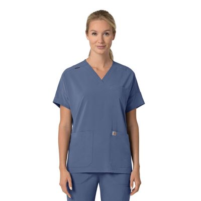 Carhartt Women's Force Cross-Flex Oversized V-Neck Scrub Top