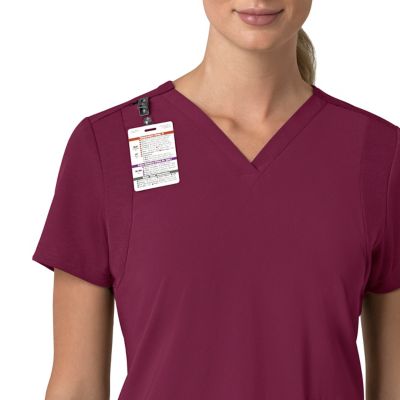 Image showing 5 th Carhartt Women's Force Cross-Flex Flex Panel V-Neck Scrub Top