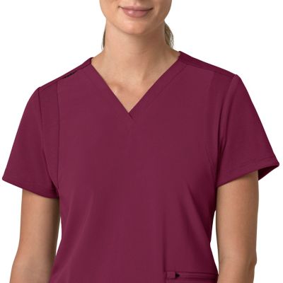 Image showing 4 th Carhartt Women's Force Cross-Flex Flex Panel V-Neck Scrub Top