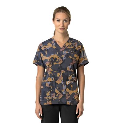 Carhartt Oversized V-Neck Print Scrub Top