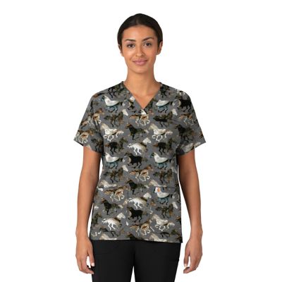 Carhartt Oversized V-Neck Print Scrub Top