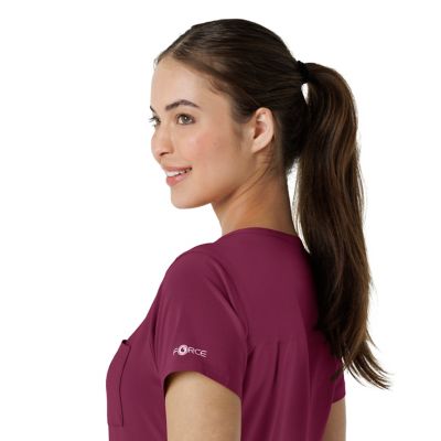 Image showing 8 th Carhartt Women's Force Cross-Flex Tuck-In Scrub Top