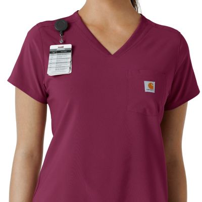 Image showing 5 th Carhartt Women's Force Cross-Flex Tuck-In Scrub Top
