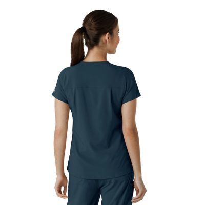 Image showing 1 th Carhartt Women's Force Cross-Flex Tuck-In Scrub Top
