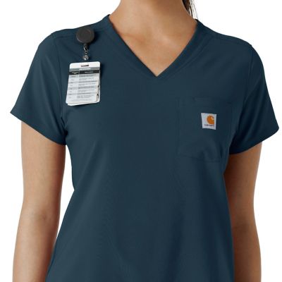 Image showing 5 th Carhartt Women's Force Cross-Flex Tuck-In Scrub Top