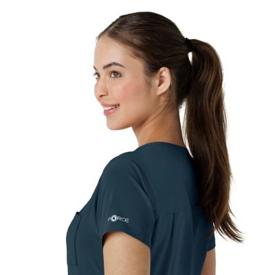 Image showing 8 th Carhartt Women's Force Cross-Flex Tuck-In Scrub Top