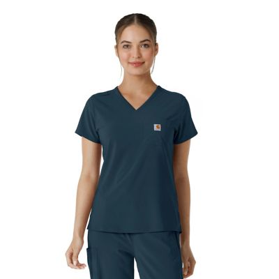 Image showing 0 th Carhartt Women's Force Cross-Flex Tuck-In Scrub Top