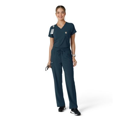 Image showing 2 th Carhartt Women's Force Cross-Flex Tuck-In Scrub Top