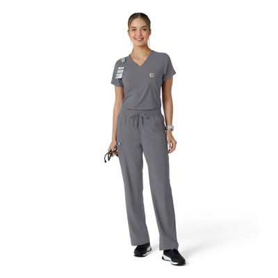 Image showing 2 th Carhartt Women's Force Cross-Flex Tuck-In Scrub Top