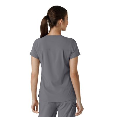 Image showing 1 th Carhartt Women's Force Cross-Flex Tuck-In Scrub Top