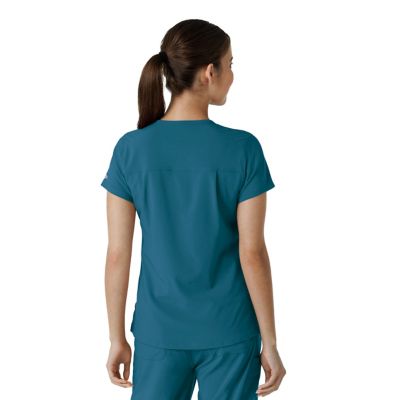 Image showing 1 th Carhartt Women's Force Cross-Flex Tuck-In Scrub Top
