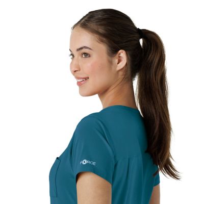 Image showing 8 th Carhartt Women's Force Cross-Flex Tuck-In Scrub Top