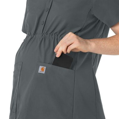 Image showing 5 th Carhartt Force Essentials Henley Maternity Scrub Top