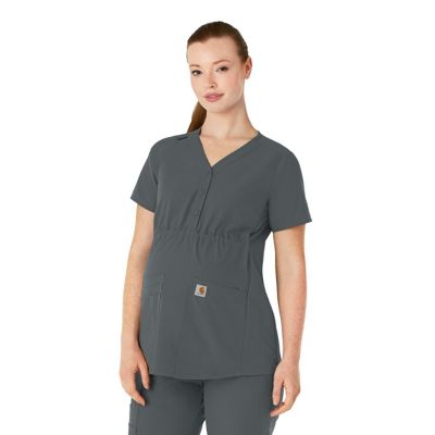 Image showing  Force Essentials Henley Maternity Scrub Top