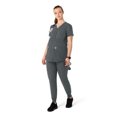 Image showing  Force Essentials Henley Maternity Scrub Top