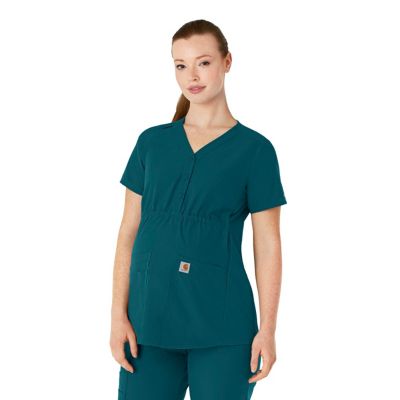 Image showing  Force Essentials Henley Maternity Scrub Top