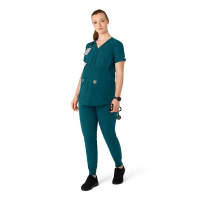 Image showing  Force Essentials Henley Maternity Scrub Top