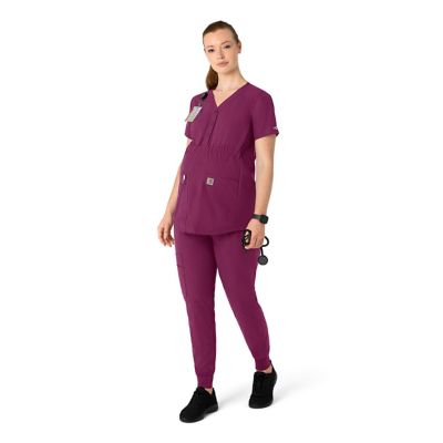 Image showing  Women s Maternity Force Essentials Henley Scrub Top