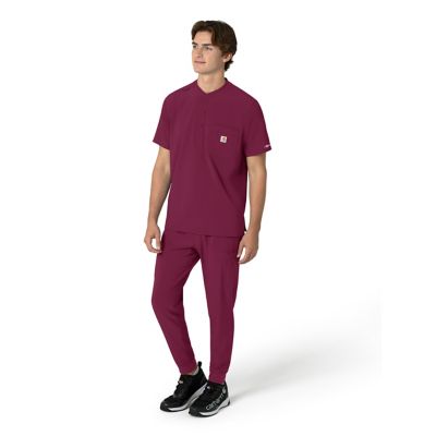 Image showing 3 th Carhartt Force Cross-Flex Henley Scrub Top