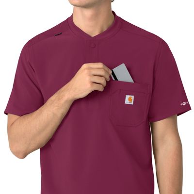 Image showing 5 th Carhartt Force Cross-Flex Henley Scrub Top