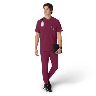 Image showing  Force Cross-Flex Henley Scrub Top