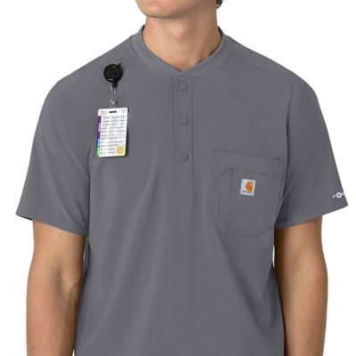 Image showing 6 th Carhartt Force Cross-Flex Henley Scrub Top