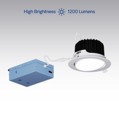 Image showing  Gimbal 24 Degree Angle 4 in. 5CCT Selectable White New Construction 12 Watt 960LM Triac LED Light