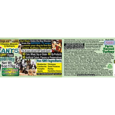 Image showing 6 th Gentle Giants All Life Stages Natural Non-GMO Turkey Wet Dog Food, 6 oz., 24 pk.