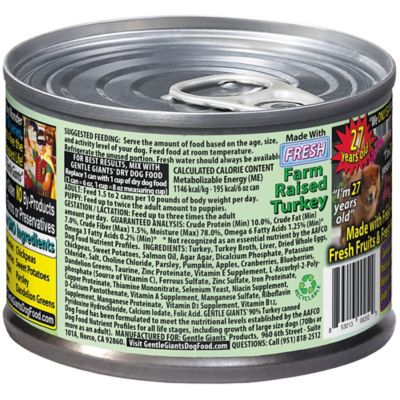 Image showing 7 th Gentle Giants All Life Stages Natural Non-GMO Turkey Wet Dog Food, 6 oz., 24 pk.