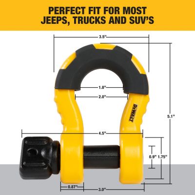 Image showing  3/4 in. D-RING BOW SHACKLE With Pin, 41,600 LBS. Break Strength, 2 pc. Kit
