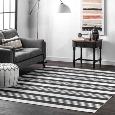 Image showing  Lena Machine Washable Striped Area Rug