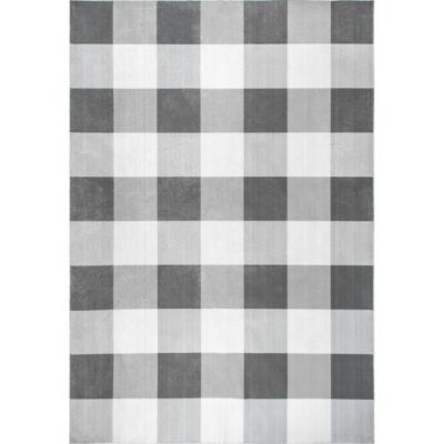 nuLOOM Lucy Machine Washable Farmhouse Buffalo Plaid Area Rug