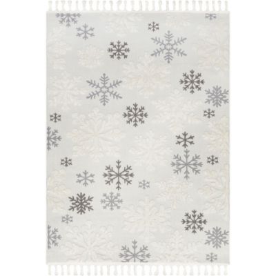 nuLOOM Unity High-Low Snowflake Tasseled Area Rug