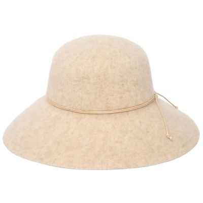 San Diego Hat Company Park Lane - Women's Machine Knit Wool Blend Floppy With Wrapped Leather Cording