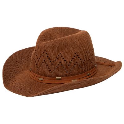 San Diego Hat Company Nash - Women's 'Machine Knit Cowboy With Crown And Brim Ventilation Pattern, Knh8072