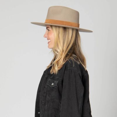 Image showing 2 th San Diego Hat Company Loretta - Women's Wool Felt Stiff Brim Fedora