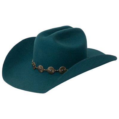 San Diego Hat Company Midnight - Women's Wool Felt Cattleman's Crease Cowboy With Concho Band, Wfh8253