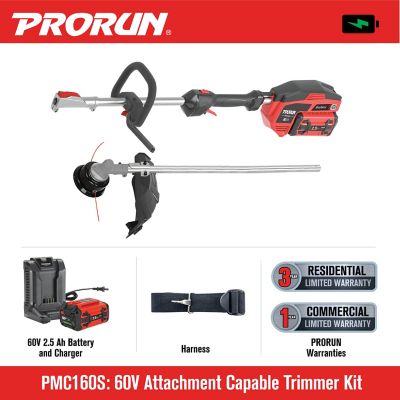 Image showing  60V Cordless Attachment Capable Powerhead - String Trimmer Kit with 2.5 Ah Battery and Charger