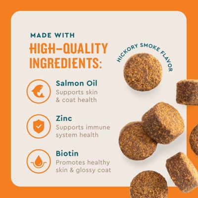 Image showing 5 th VetIQ Skin & Coat Supplement for Dogs, Hickory Smoke Flavored Soft Chew