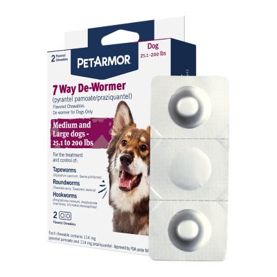 Image showing  7 Way De-Wormer For Medium and Large Dogs, 2 count