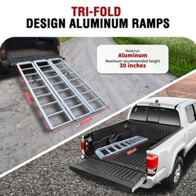 Image showing  1500 lb. Tri-Fold Almnm Ramp 69 in. x 45 in.
